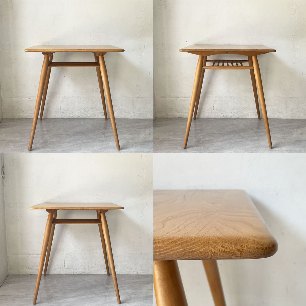 アーコール Ercol ブレックファストテーブル Breakfast Table ダイニングテーブル エルム材 70's 英国 イギリス ビンテージ ★