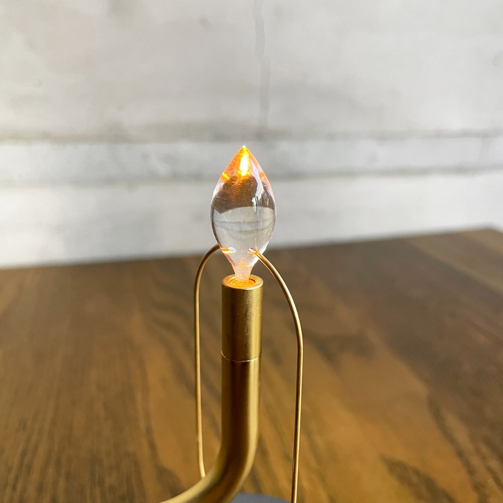 アンビエンテック Ambientec ヒム hymn ブラス 調光式 テーブルライト 真鍮カラー  LED 充電式 持ち運び可 ガラス 説明書付 販売終了カラー 参考定価￥33,000- ♪