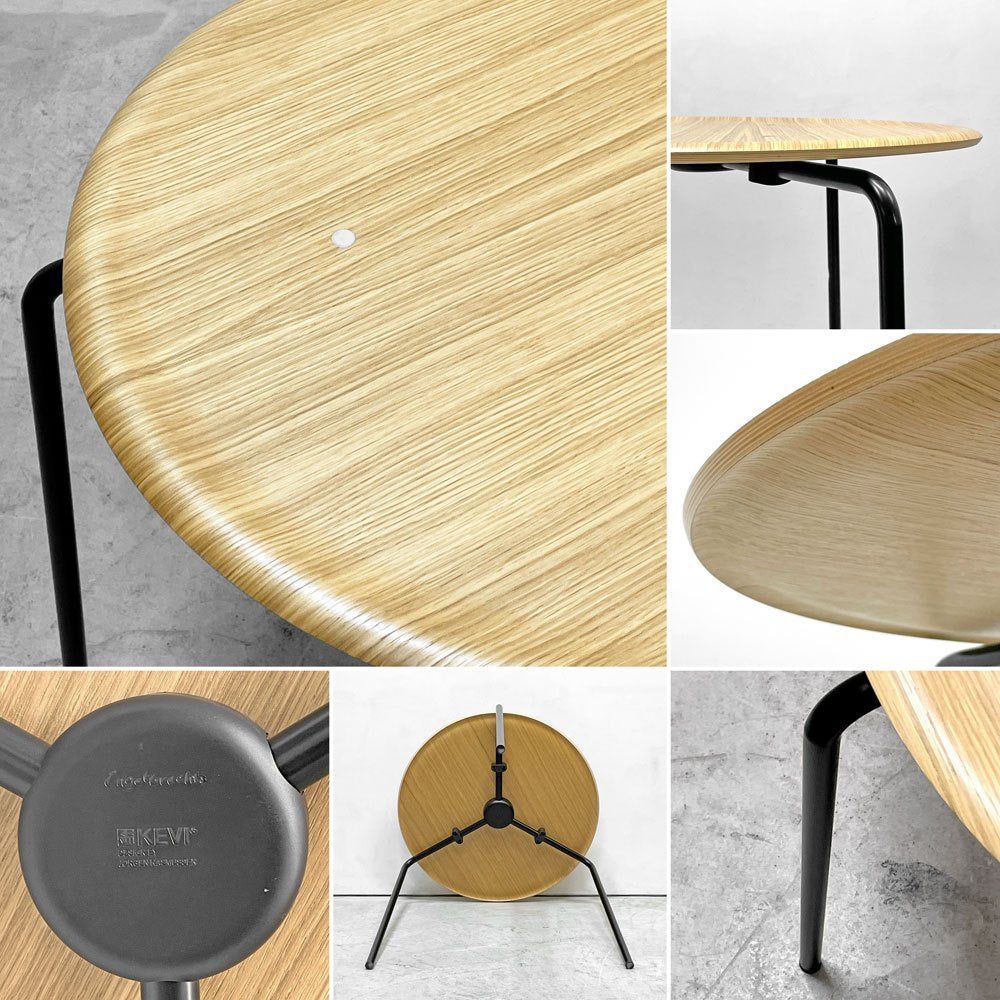 エンゲルブレヒト Engelbrechts ケヴィ KEVI 2010 ダイニングテーブル オーク材 プライウッド カフェテーブル 70cm 未使用品 B ●