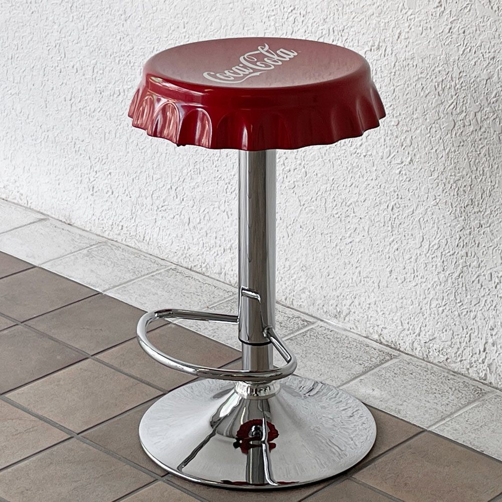 コカ・コーラ ボトルキャップチェア バースツール Coke Bottle Cap Bar Stool 昇降式 B ◇