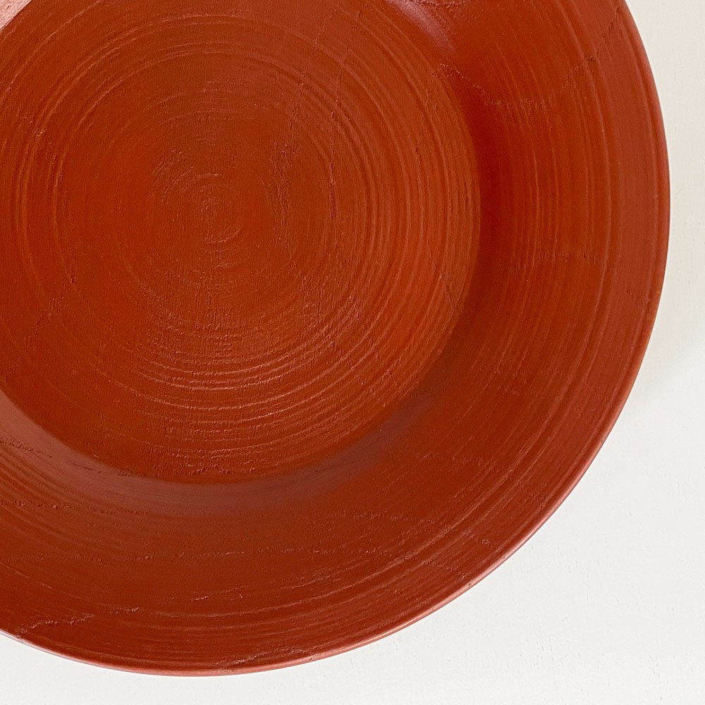 赤木明登 Akito Akagi パスタ皿 赤 nurimono 約21cm 漆器 輪島塗 現代作家 D ◎
