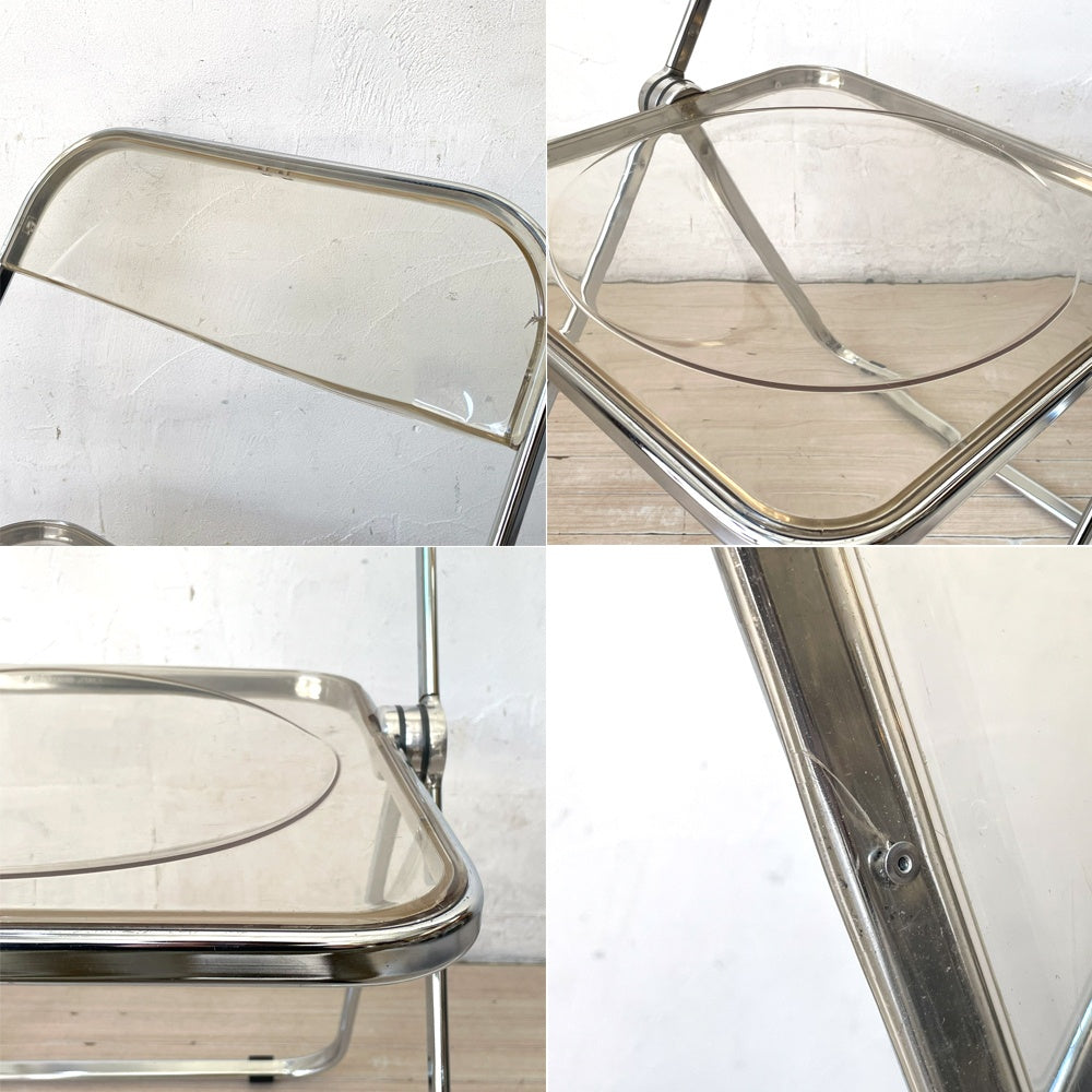 アノニマカステッリ ANONIMA CASTELLI プリアチェア PLIA チェア Chrome/Clear ジャンカルロ・ピレッティ イタリア ミニマル フォールディングチェア ★