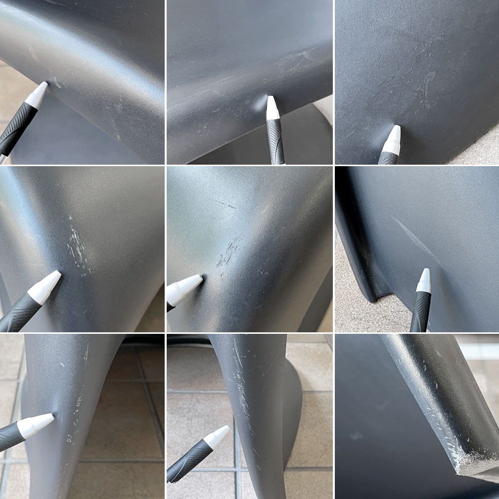 ヴィトラ vitra パントンチェア ダイニングチェア スタッキングチェア ディープブラック ヴェルナー・パントン Panton ミッドセンチュリー スペースエイジ ◇