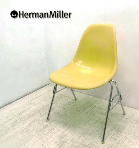 70's ヴィンテージ ★ U.S.A Hermanmiller / ハーマン・ミラー ★ 希少カラーシェル ★ 2ndモデル 『 サイドシェルチェア （ スタッキングベース = DSS ）』