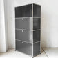 ユーエスエムハラー USM Haller モジュラーファニチャー Modular Furniture キャビネット シェルフ 1列4段 旧型 スイス ★