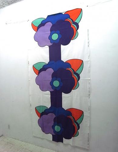 ●フィンランド　Tampella/タンペラ　ビンテージファブリック　”Bobo”　117x233cm　タペストリー