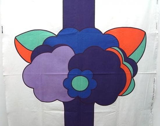 ●フィンランド　Tampella/タンペラ　ビンテージファブリック　”Bobo”　117x233cm　タペストリー