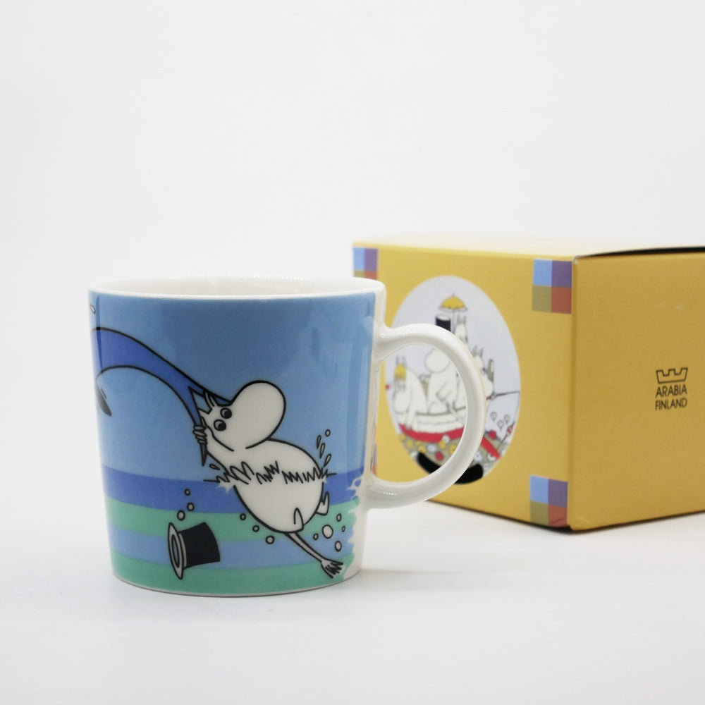 アラビア ARABIA ムーミンマグ MOOMIN ドルフィンダイブ 2007年 夏限定 フィンランド 北欧食器 箱付き ●