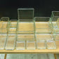 ●Vereinigte Lausitzer Glaswerke　”KUBUS”　ガラスキャニスター17pcs.セット　Wilhelm Wagenfeld