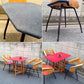 ◎60'S UK or Euro Vintage Teak Plywood × Iron Leg Dining Chair (Blue) ③ ／チークプライウッド×アイアンレッグ チェア