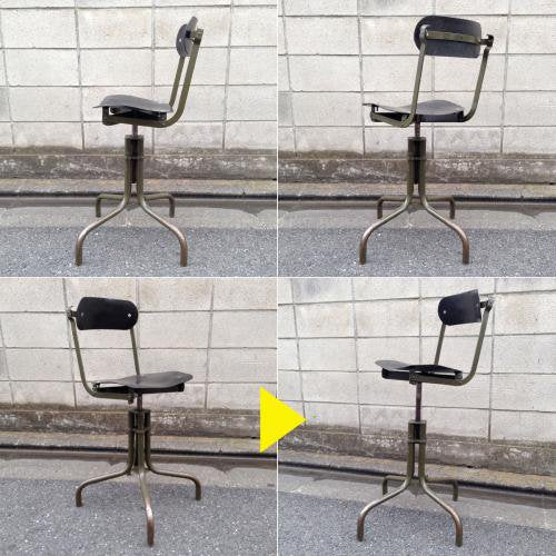 ◎50～60'S US Vintage Drafting Chair ／  50～60年代 アメリカン ヴィンテージ ドラフティングチェア(製図用椅子）FRPシート