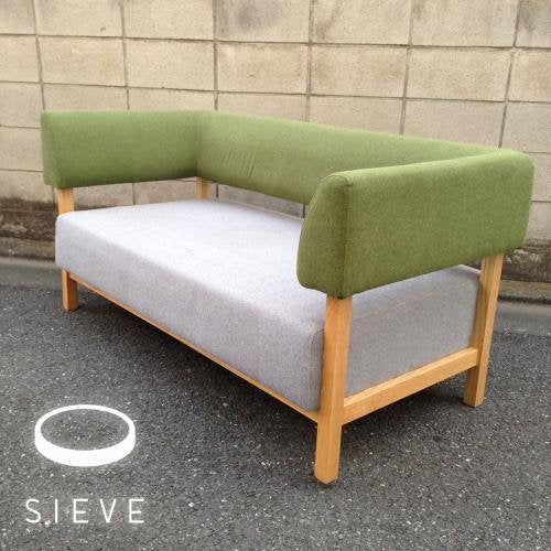 ◎SIEVE howe Sofa ／ シーヴ ハウソファ 　2P ファブリックソファ    カラー：グリーン×グレー　定価約￥78,000→￥48,000