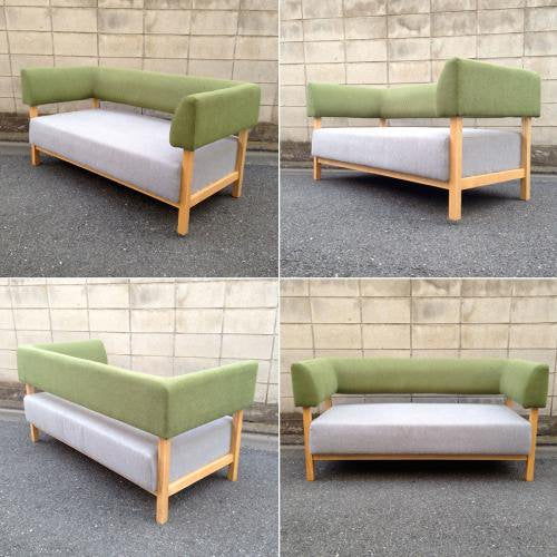 ◎SIEVE howe Sofa ／ シーヴ ハウソファ 　2P ファブリックソファ    カラー：グリーン×グレー　定価約￥78,000→￥48,000