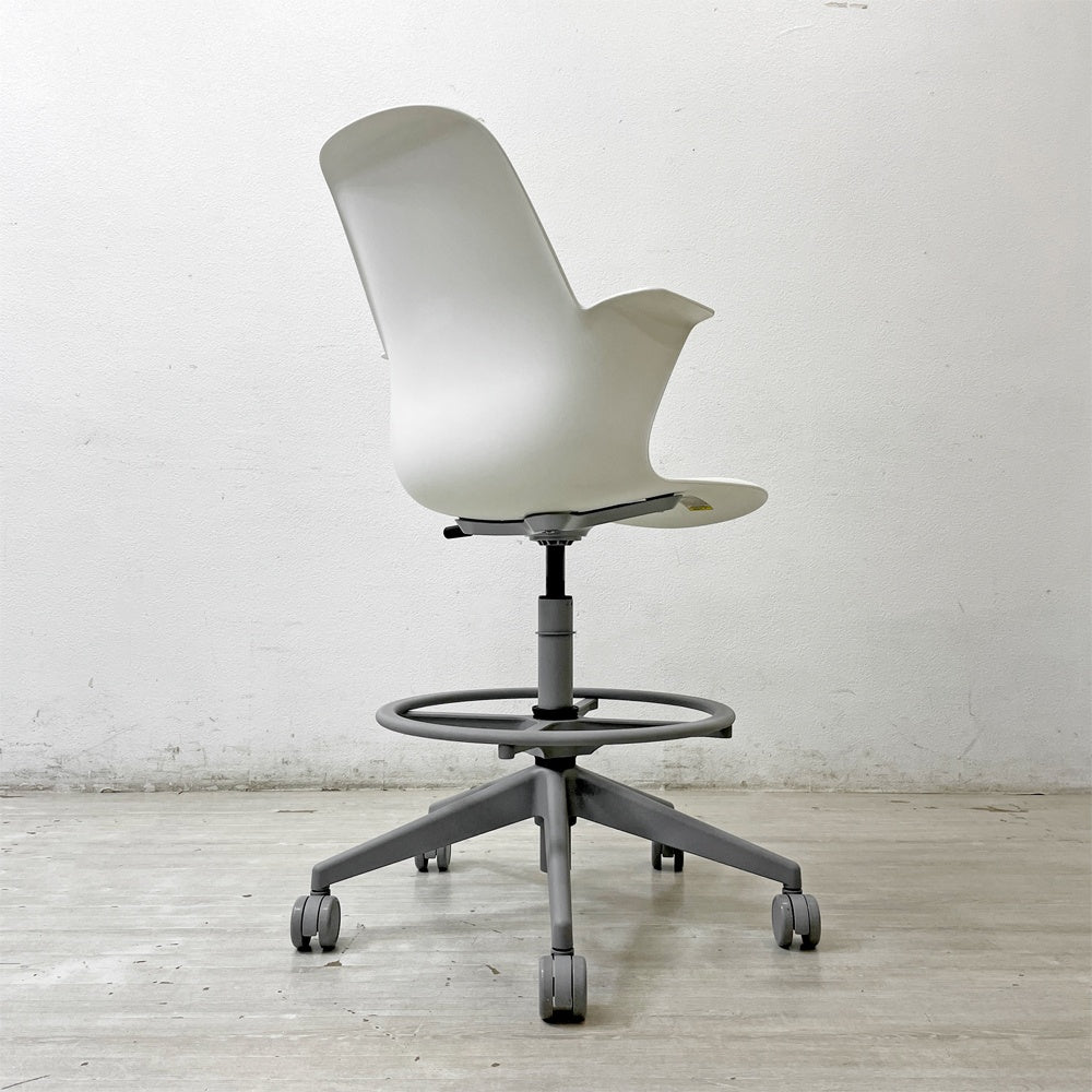 スチールケース Steelcase ノード ファイブスター スツール Node FIVE-STAR STOOL ハイスツール 製図チェア キャスター オフィス 定価約87,000円 B ●