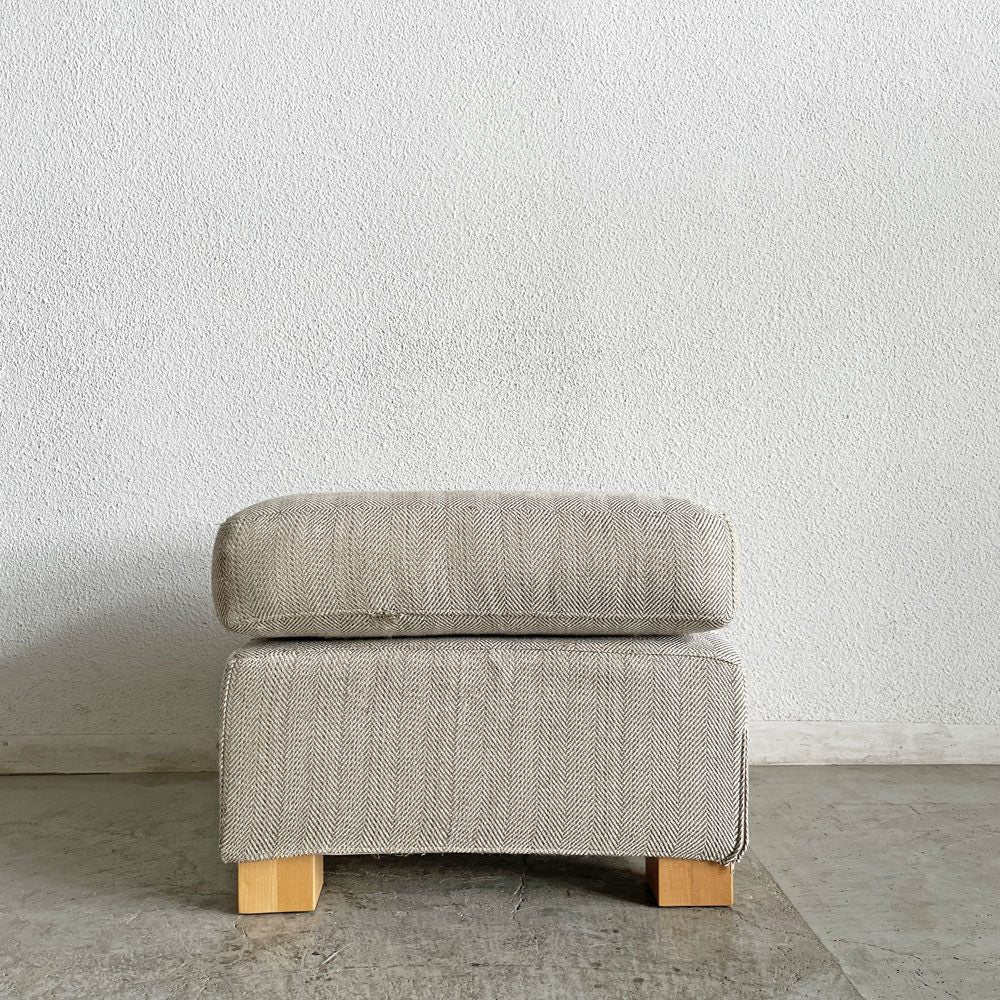 ワイスワイス WISE WISE パル PAL GC-105 オットマン W55.5cm カバーリングファブリック ヘリンボーン生地 カタログ価格￥68,250-以上 〓