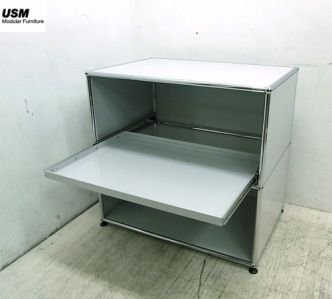 Swiss  USM Modular Furniture Haller （USM モジュラー ファニチャー ハラー） ★ スライドトレー付き ★ 『 キャビネット 』 ホワイト