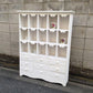 ◎Antique French Country Style White Paint Shabby Numbering Shelf ／ アンティーク フレンチカントリースタイル ナンバリングシェルフ