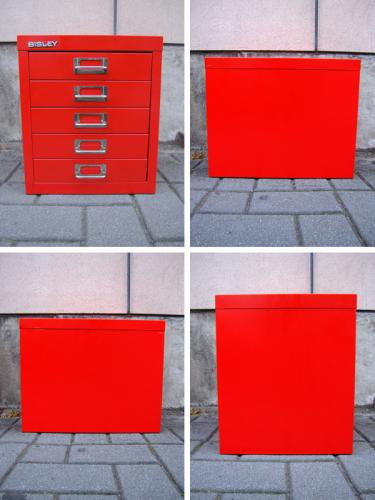 U.K  BISLEY （ ビスレー ） ★ " BASICシリーズ " ★ Desk Cabinet  （ デスクキャビネット ） ★ 『 12/5 （ 5段 ） 』 Color： Red