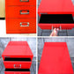 U.K  BISLEY （ ビスレー ） ★ " BASICシリーズ " ★ Desk Cabinet  （ デスクキャビネット ） ★ 『 12/3 （ 3段 ） 』 Color： Red