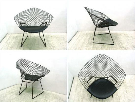 Knoll / ノール 　60’s ヴィンテージ  巨匠 Harry Bertoia / ハリーベルトイヤ 　  『 Diamond Chair / ダイアモンドチェア （ ブラック） 』　★