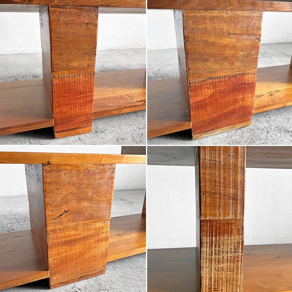 ビーナ bina ジンジャー GINGER コンソール テーブル CONSOLE TABLE 古材×ウォールナット無垢材 オープンシェルフ 間仕切り 廃番 〓