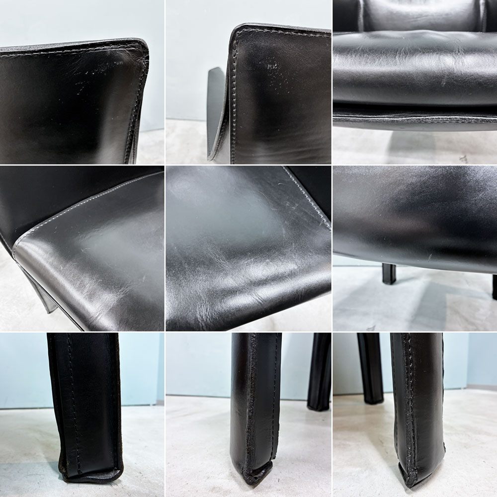 カッシーナ Cassina 414 CAB ラウンジチェア アームチェア 1シーター キャブチェア 本革 マリオ・ベリーニ 参考価格約65万 ◎