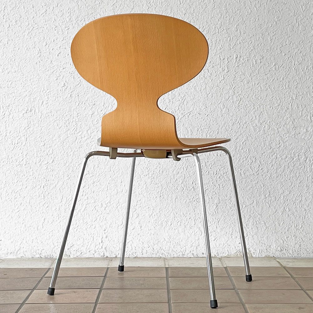 フリッツハンセン Fritz Hansen アントチェア 4本脚 ナチュラルビーチ ラッカー アルネ・ヤコブセン 北欧家具 C ◇