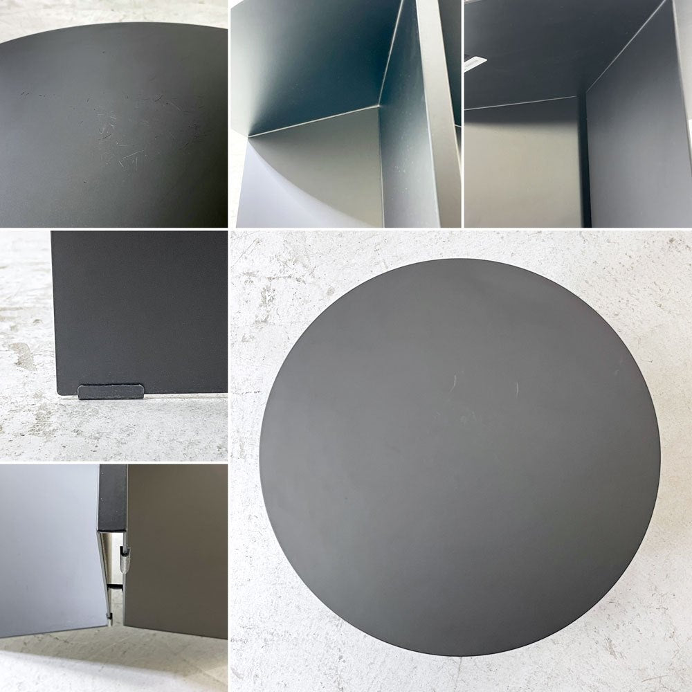 ヘイ HAY スリットテーブル ラウンド SLIT TABLE ROUND Φ45cm サイドテーブル スチール ブラック 北欧 デンマーク モダン ●