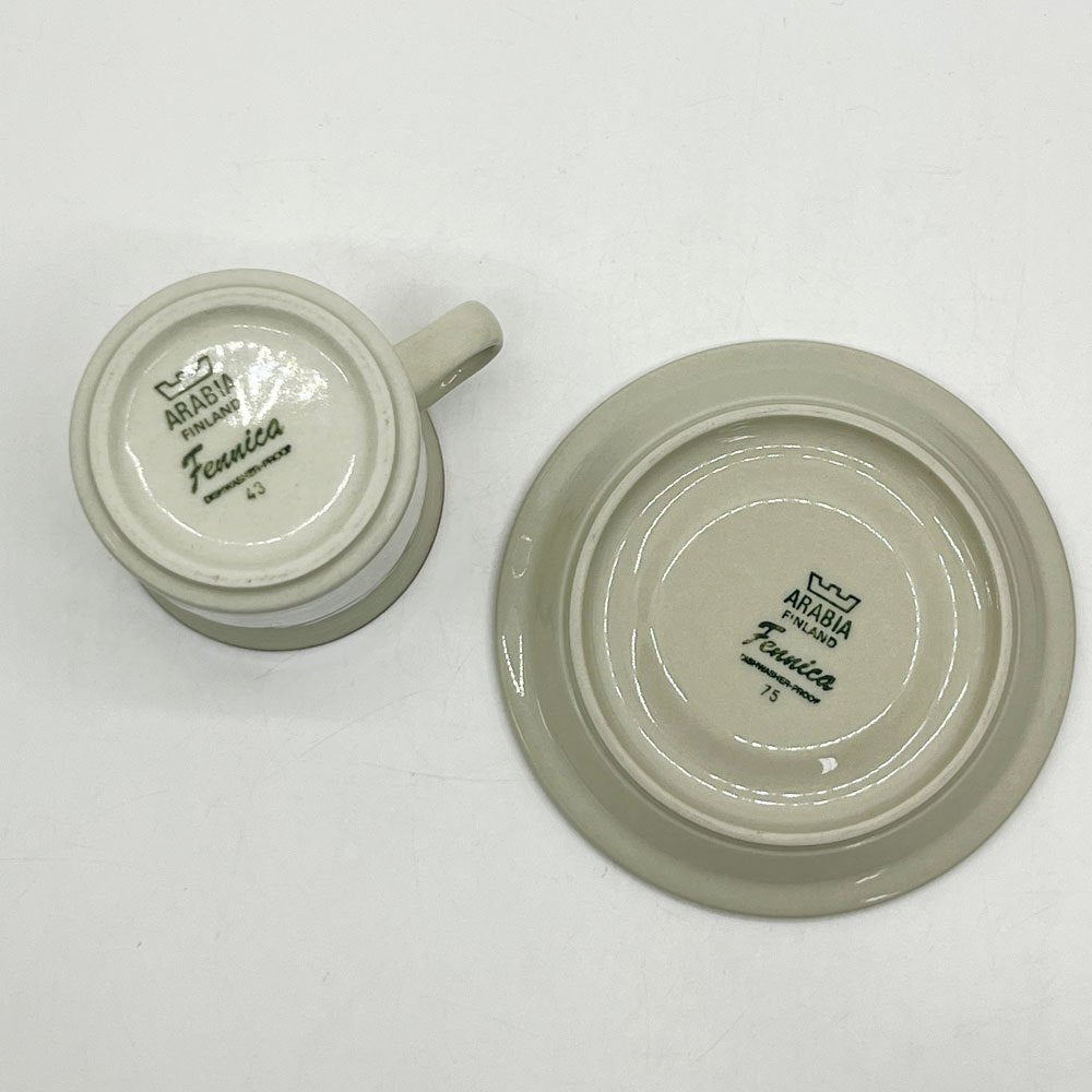 アラビア ARABIA フェニカ Fennica カップ&ソーサー ウラ プロコッペ 北欧食器 ビンテージ B ●
