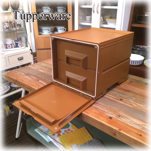 ◎経堂店　Tupperware / タッパーウェア　スーパーチェスト　ミニ　ブラウン