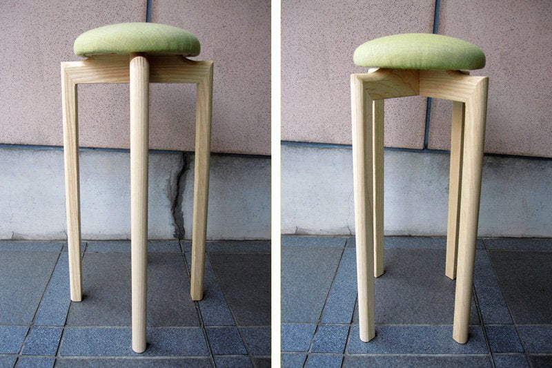 家具産地北海道・旭川の家具 ★ " TAKUMI KOHGEI / 匠工芸 " ★ スツール 『 MUSHROOM / マッシュルーム 』 L・グリーン