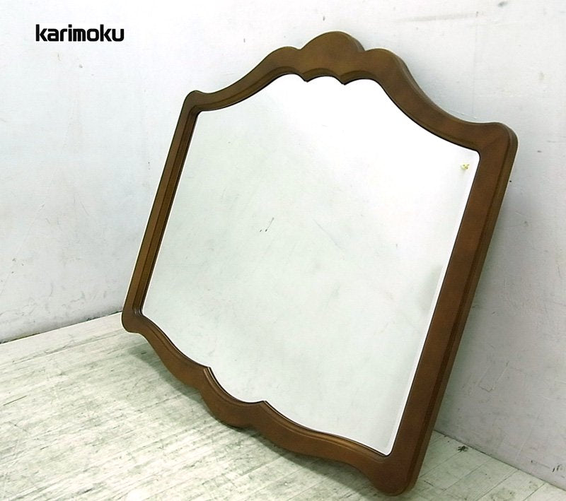 ●　karimoku カリモク家具 クラシカル ウォールミラー 壁掛け鏡