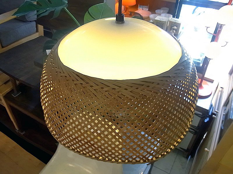 ●　YAMAGIWA/ヤマギワ　竹のあかり　半月型　近藤昭作 デザイン　ビンテージ品