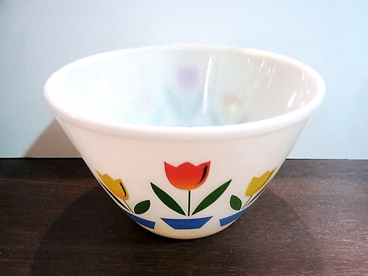 ◇　FIRE KING/ファイヤーキング　Tulip mixing bowl  チューリップ ボウル　ビンテージ　Lサイズ　④