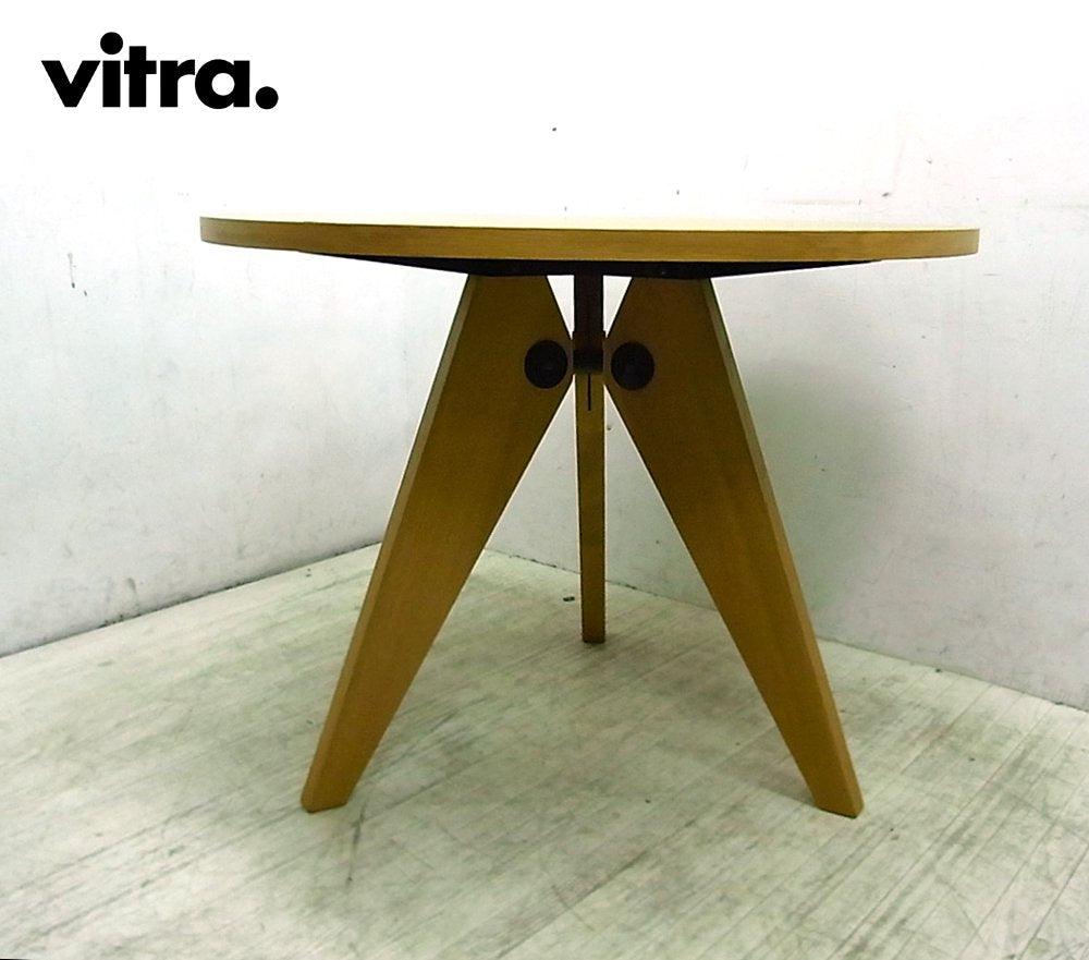 ●　Vitra / ヴィトラ社　Jean Prouve（ジャン・プルーヴェ）デザイン　オーク突板　Gueridon　ゲリドンテーブル