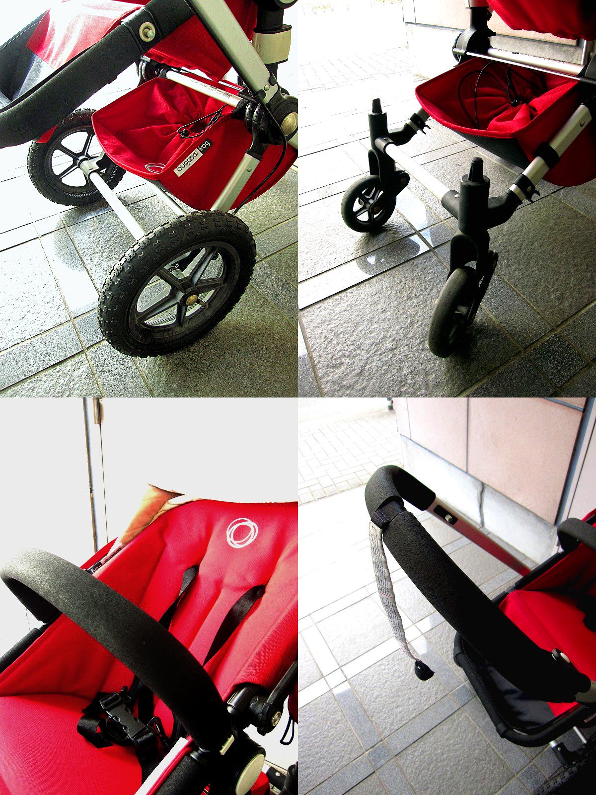 オランダ  Bugaboo （ バガブー社 ） ストローラー / ベビーカー オプション付属 『 Frog / フロッグ （レッド）』  定価総額￥164,740- ★