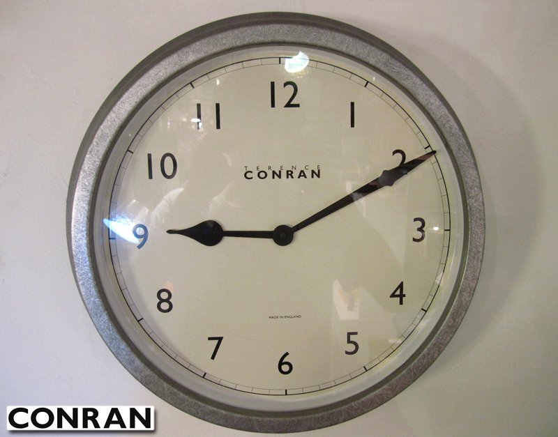 イギリス製 ★ TERENCE CONRAN / テレンス・コンラン  （ ザ・コンランショップオリジナルアイテム ） ★  特大Φ44cm 『 ウォールクロック 』