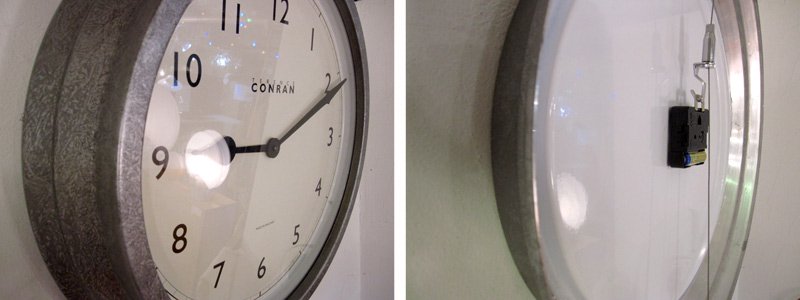 イギリス製 ★ TERENCE CONRAN / テレンス・コンラン  （ ザ・コンランショップオリジナルアイテム ） ★  特大Φ44cm 『 ウォールクロック 』