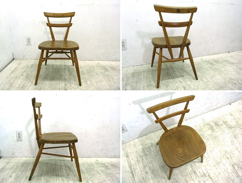 ◇アーコール ercol ダブルバックチェア UKヴィンテージ 古材