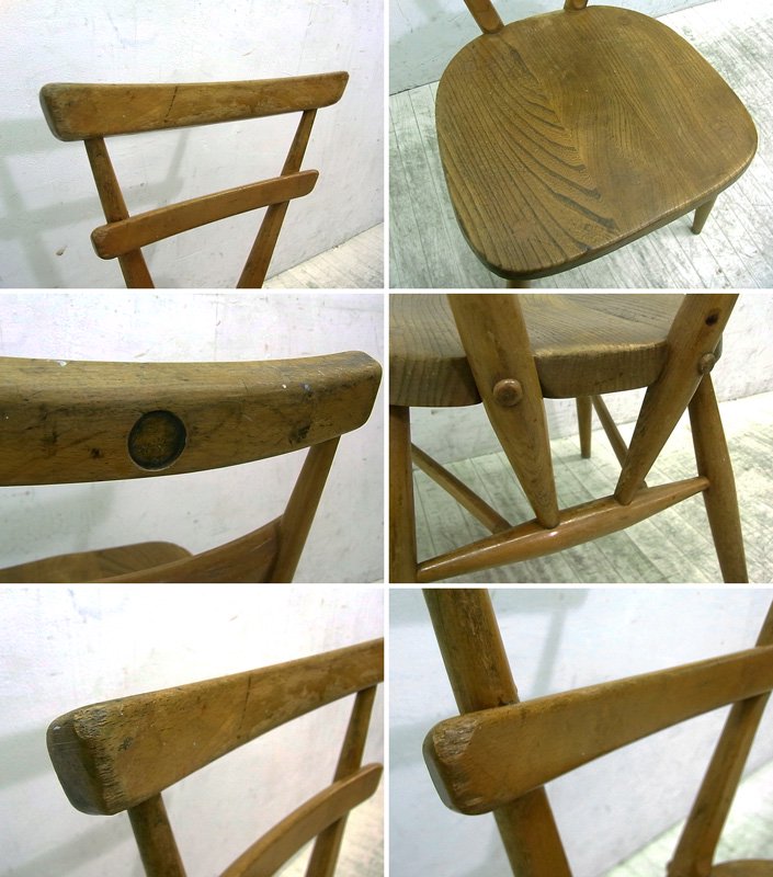 ◇アーコール ercol ダブルバックチェア UKヴィンテージ 古材