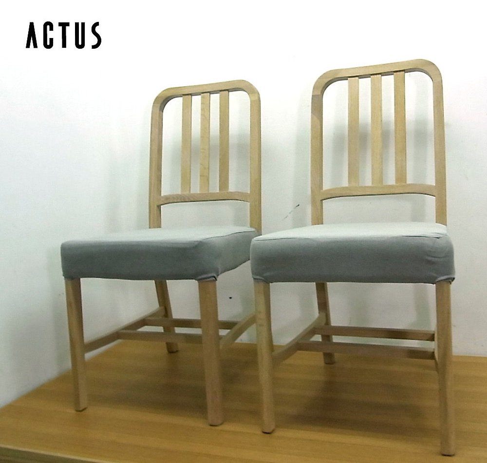 ● ②ACTUS アクタス ILMA イルマ オーク材 ダイニングチェア 2脚set