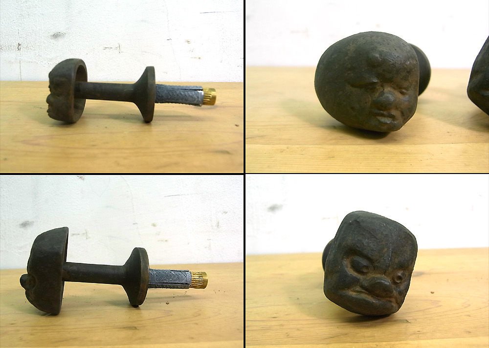 ● 珍品 須賀松園　蝋型鋳造　フック？ 共箱 栞付