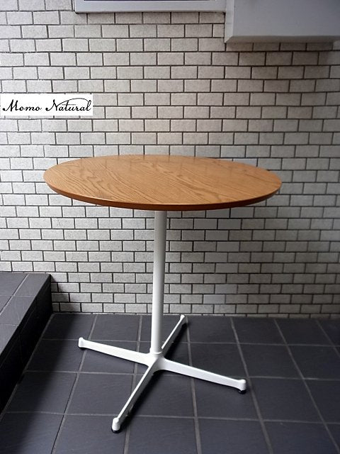 ■ Momo natural モモナチュラル カフェテーブル オーク天板×ホワイト エックスレッグ