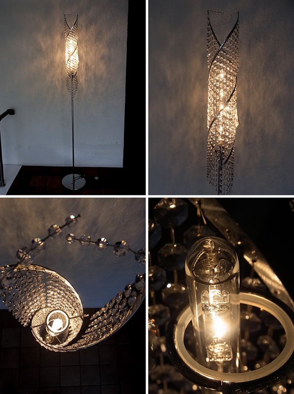 ◇IDC大塚家具取扱い スワロフスキー・エレメント SWAROVSKI ELEMENTS　クリスタルガラス スタンドライト ILA-1005C/1F 2015年製 展示品