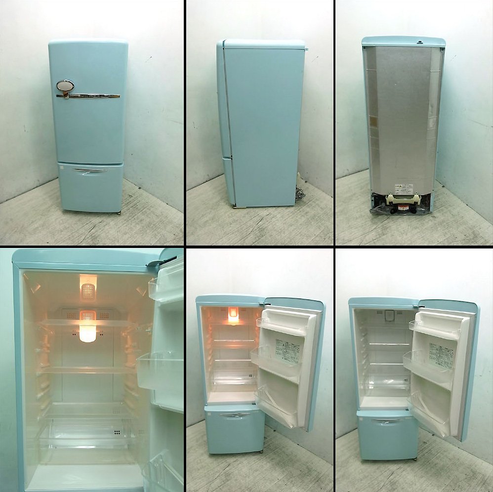 ◎経堂店　will FRIDGE mini パーソナルノンフロン冷蔵庫 162L　ターコイズ ブルー 希少 廃番品