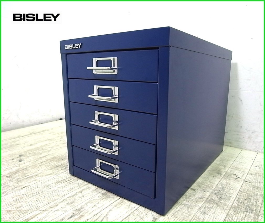 ■ BISLEY ビスレー社 BASICシリーズ マルチ収納ケース キャビネット12/5 A4 ブルー