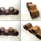 ●　木製ハニカムラック シェルフ 5連 Mid-century　ミッドセンチュリー 飾り棚　無垢材