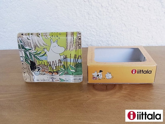 ◇ iittala/イッタラ ムーミン ガラスカード Happy Moomintroll  箱付