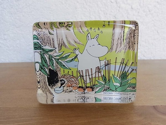 ◇ iittala/イッタラ ムーミン ガラスカード Happy Moomintroll  箱付