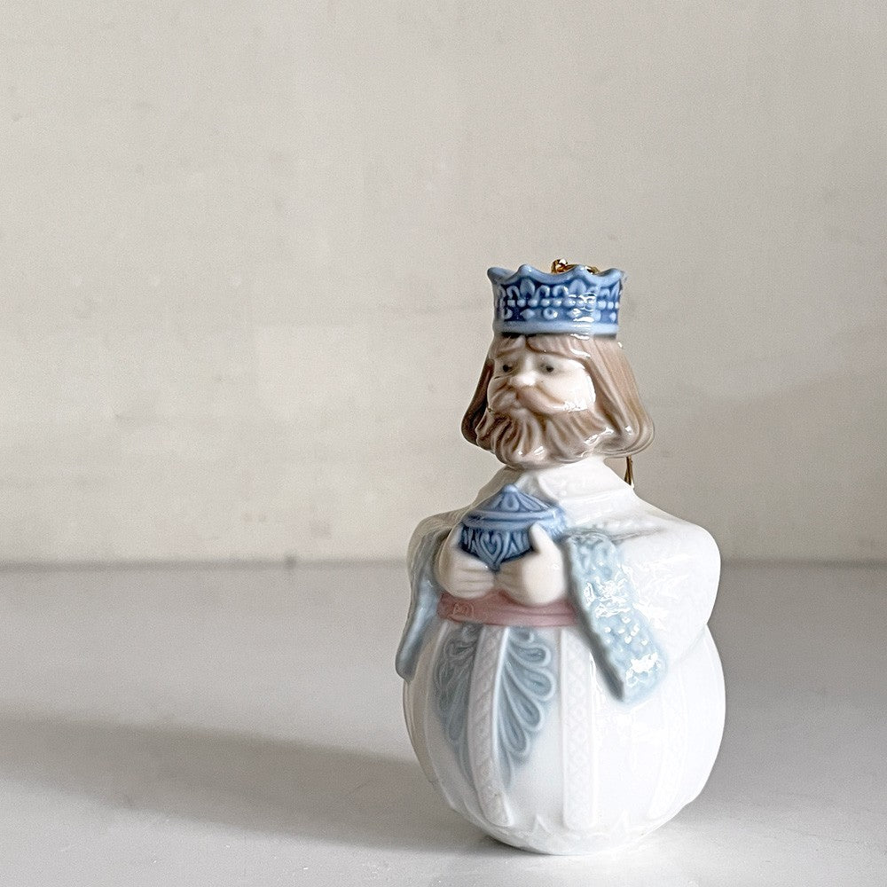 リヤドロ LLADRO ガスパール王 King Gaspar クリスマスオーナメント 箱付 陶器 ビンテージ スペイン ■